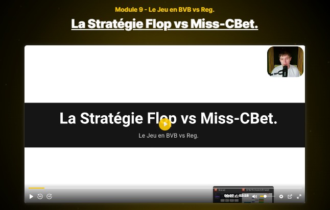 Un module du programme vidéo SpinPro